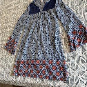 Red Camel bell sleeves dress